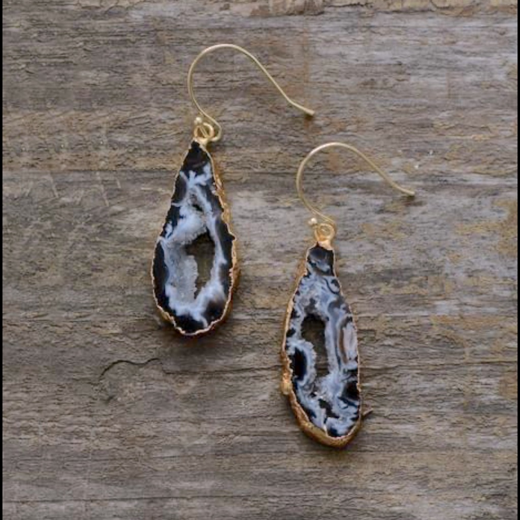 Dangle Agate Earrings